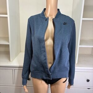 Nike Sportswear Tech Fleece Bomber Jacket Blue Womens Size XS